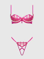 Bellvian™ Nova Pink Bra & Open G-String Set