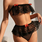 Bowknot Lace Lingerie Set