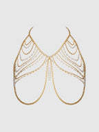 Pearl & Chain Draped Bralette