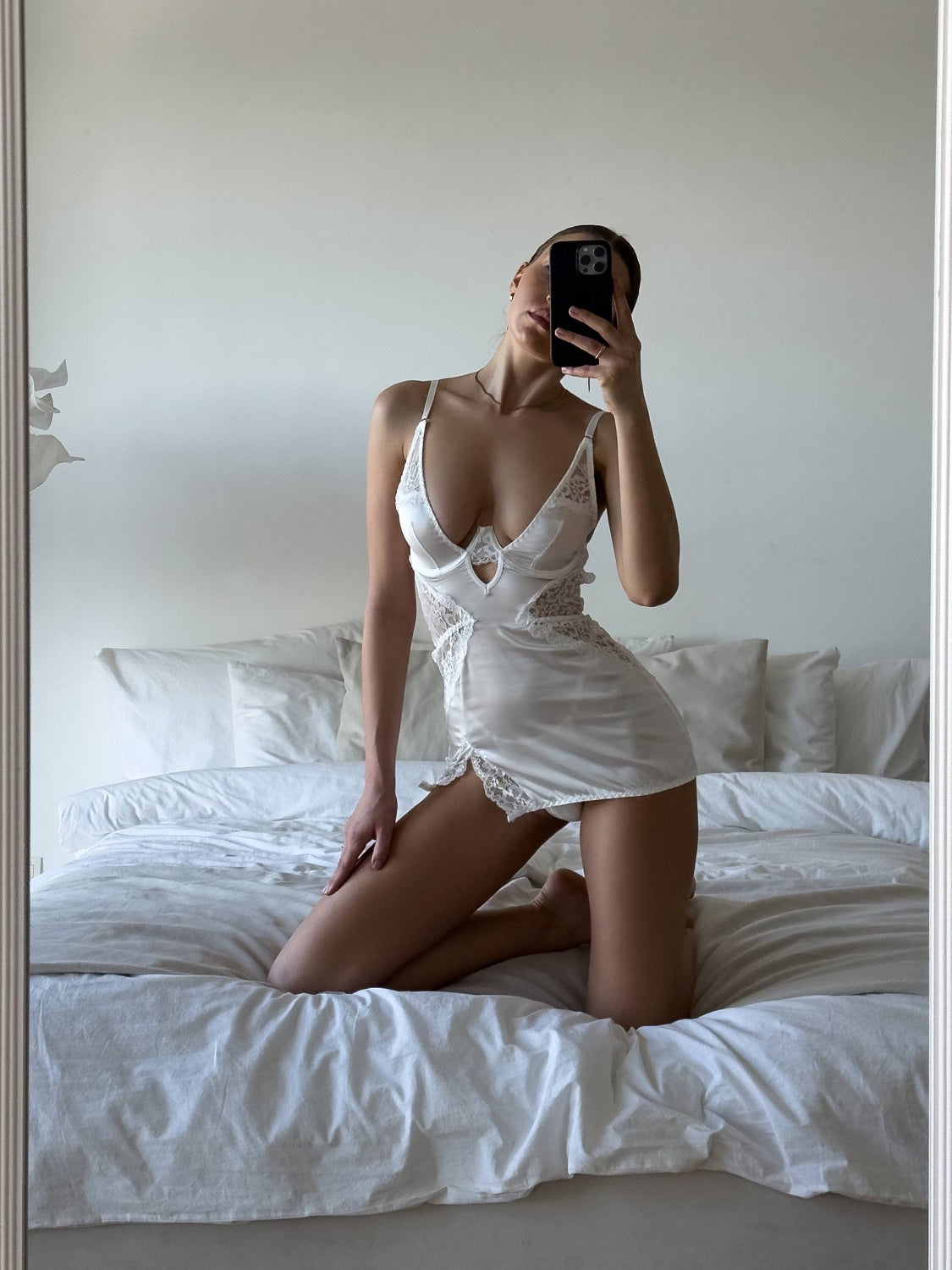 Bellvian™ Lucia Satin Babydoll Set
