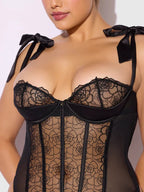 Bellvian™ Rosalie Rouge Strappy Lace Teddy