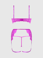 Bellvian™ Reanna Lace & Chain Bra, Garter & G-String Set