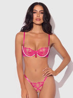 Bellvian™ Nova Pink Bra & Open G-String Set