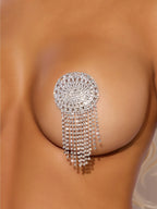 Intricate Rhinestone Fringe Pasties