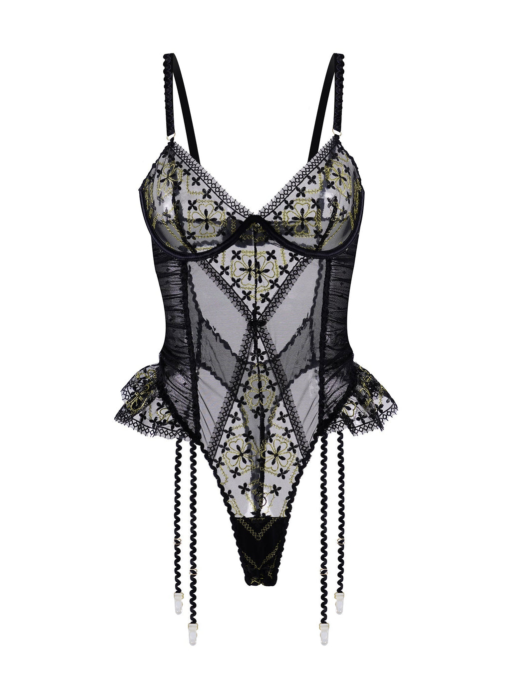 Bellvian™ Anastasia Midnight Gold Bodysuit