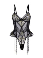 Bellvian™ Anastasia Midnight Gold Bodysuit