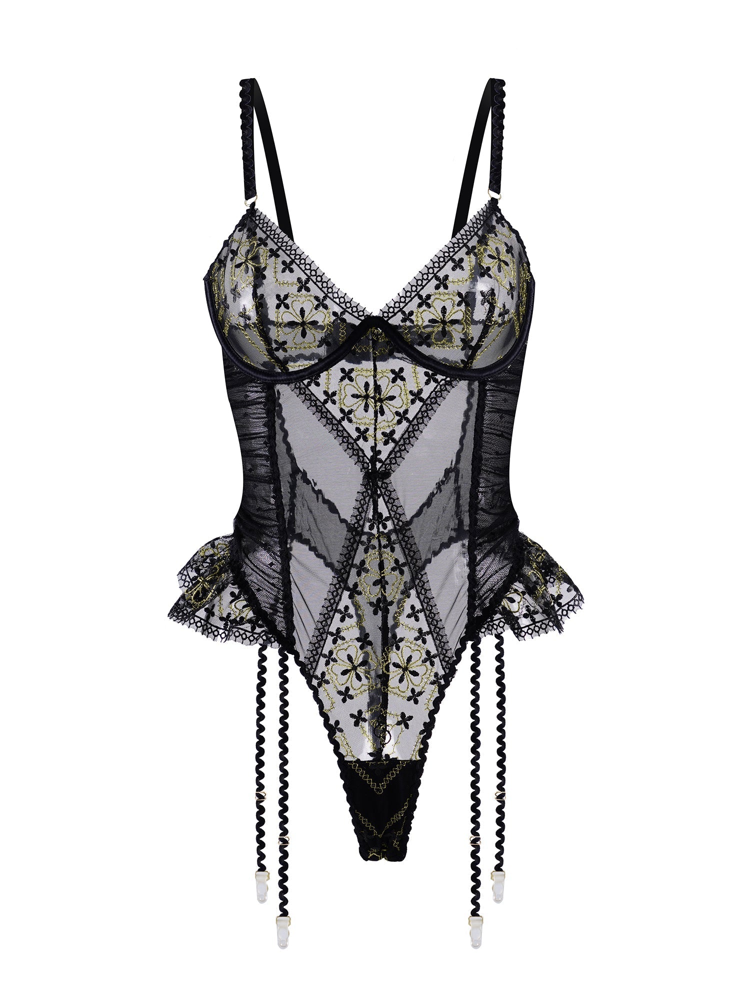 Bellvian™ Anastasia Midnight Gold Bodysuit