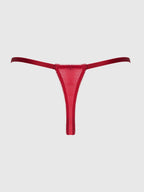 Bellvian™ Rosalie Embroidered Lace & Mesh Crotchless Thong