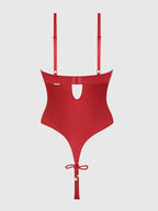 Iryna Silky Micro & Rope Crotchless Teddy