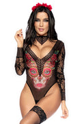 Day of the Dead Costume Sexy Catrina Bodysuit