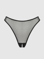 Chantal Mesh Crotchless Thong