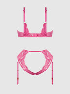 Harlow Lace Underwire Bra & High Waist Backless Panty Set