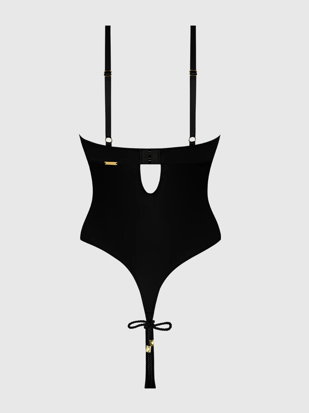 Iryna Silky Micro & Rope Crotchless Teddy