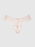 Jocelyn Lace & Pearl Crotchless Thong