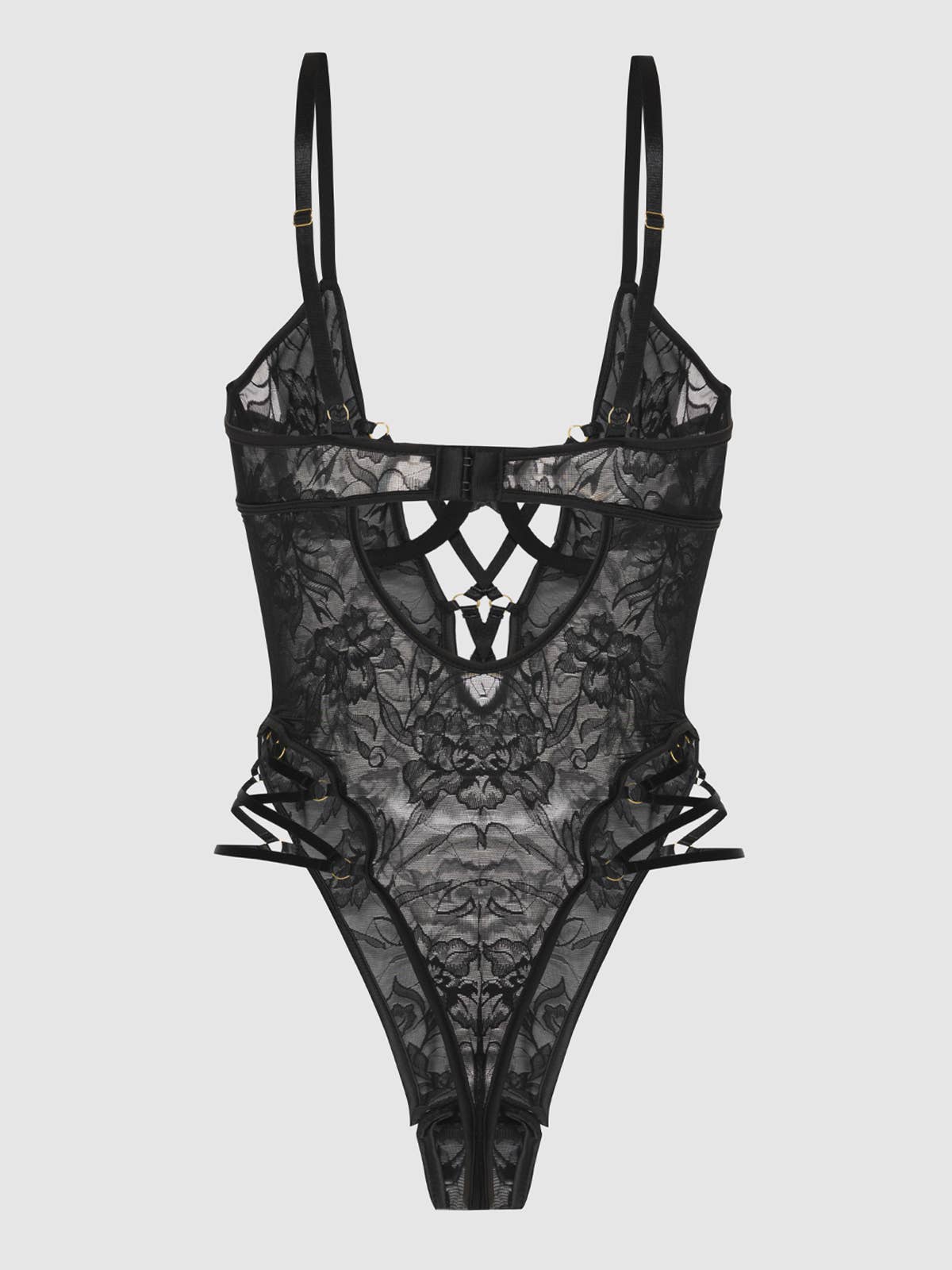 Flora Strappy Lace Teddy