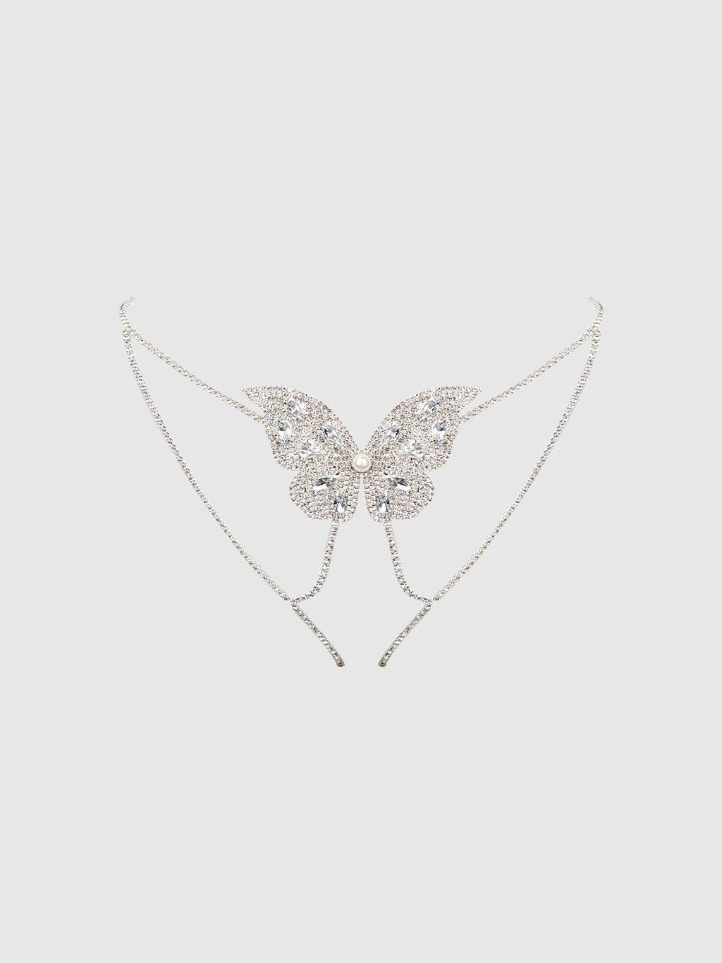 Rhinestone & Pearl Butterfly Panty