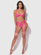 Harlow Lace Underwire Bra & High Waist Backless Panty Set