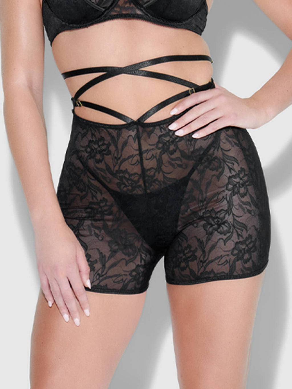 Flora Backless Lace Bikeshort