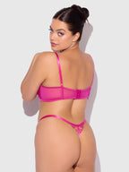 Bellvian™ Nova Pink Bra & Open G-String Set