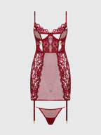 Dezi Lace & Chain Chemise Set