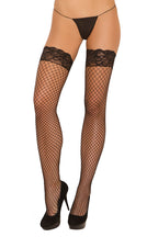 Fence Net Stockings with Lace