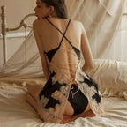 Bellvian™ Satin Lace-Up Backless Nightdress