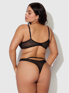 Bellvian™ Rosalie Embroidered Lace Garter Bralette & Tanga Set