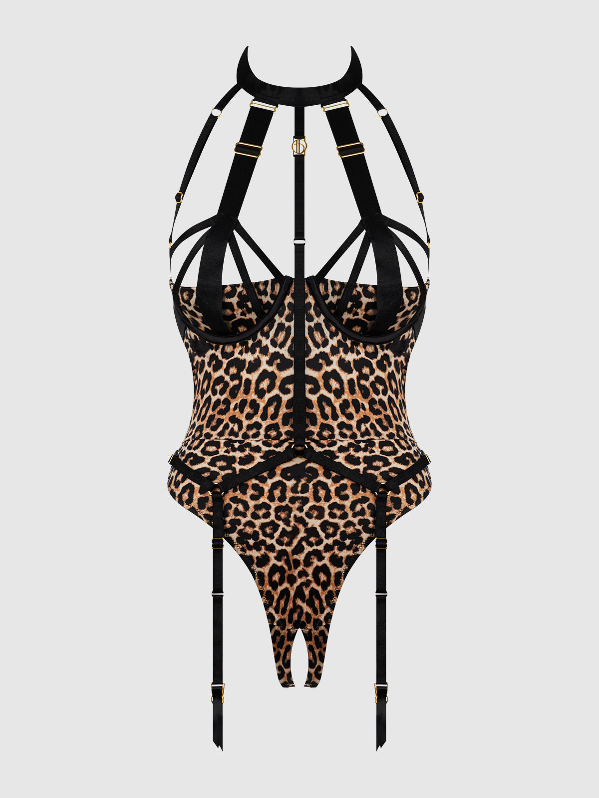 Devon Micro Strappy Harness Teddy Leopard