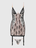 Jocelyn Lace & Satin Chemise Set