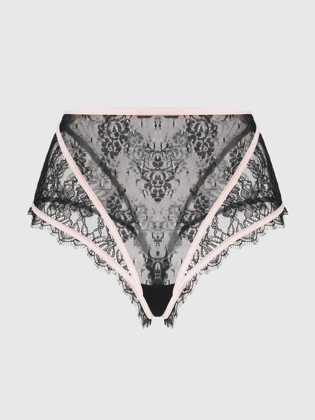 Jocelyn Eyelash Lace & Satin High Waist Cheeky