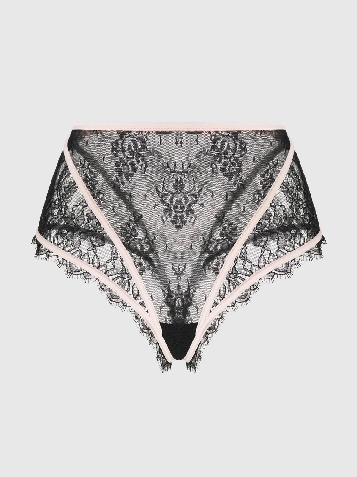 Jocelyn Eyelash Lace & Satin High Waist Cheeky