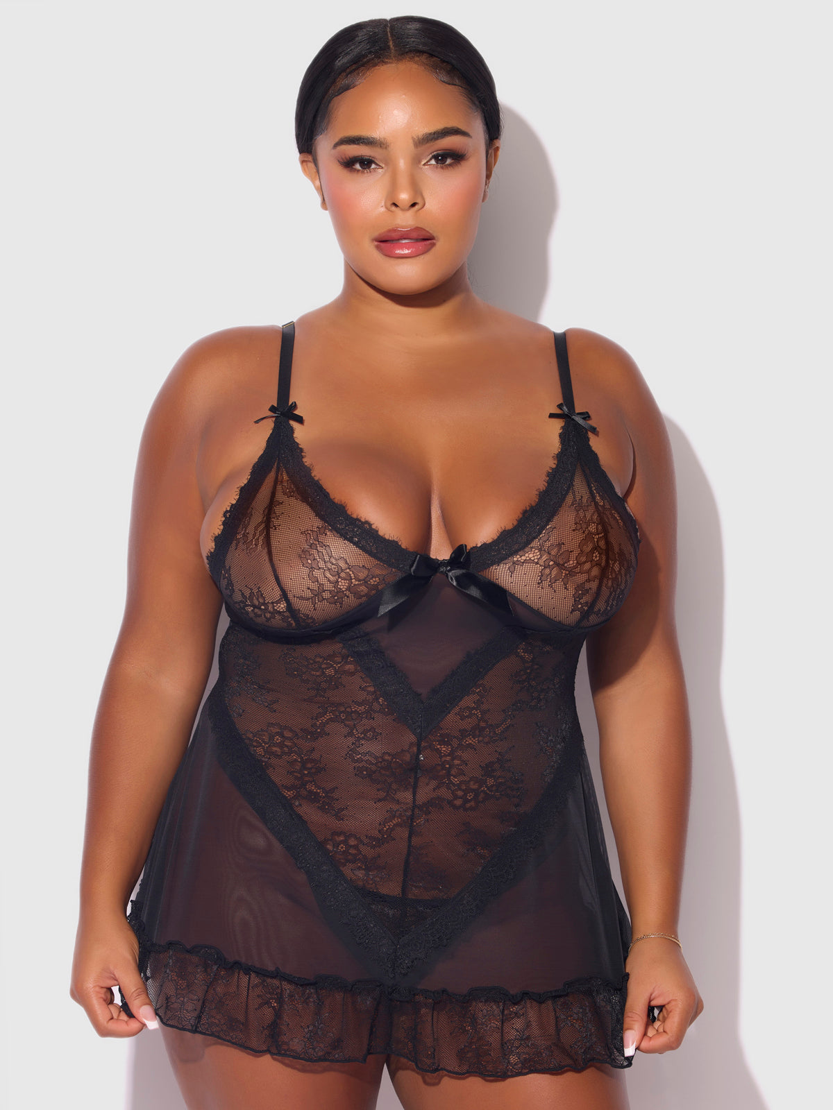 KIKI LACE BABYDOL & G-STRING SET