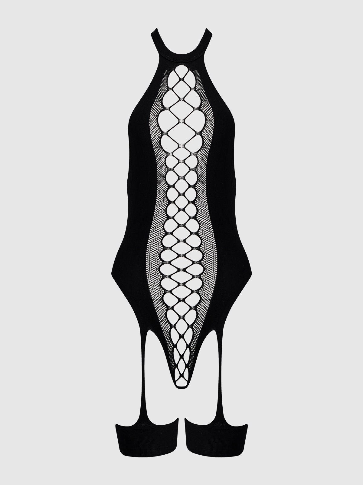 HALTER NECK & GARTERED TEDDY BODYSTOCKING