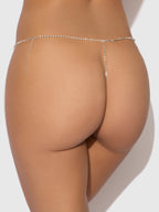 Bellvian™ Rhinestone V-Front G-String Panty Silver