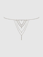 Bellvian™ Rhinestone V-Front G-String Panty Silver