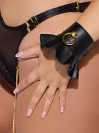 BONDAGE LEATHER-LIKE HANDCUFFS & CLAMPS