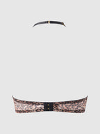 Felicia Leopard Mesh & Lace Bra, Garter & G-String Set