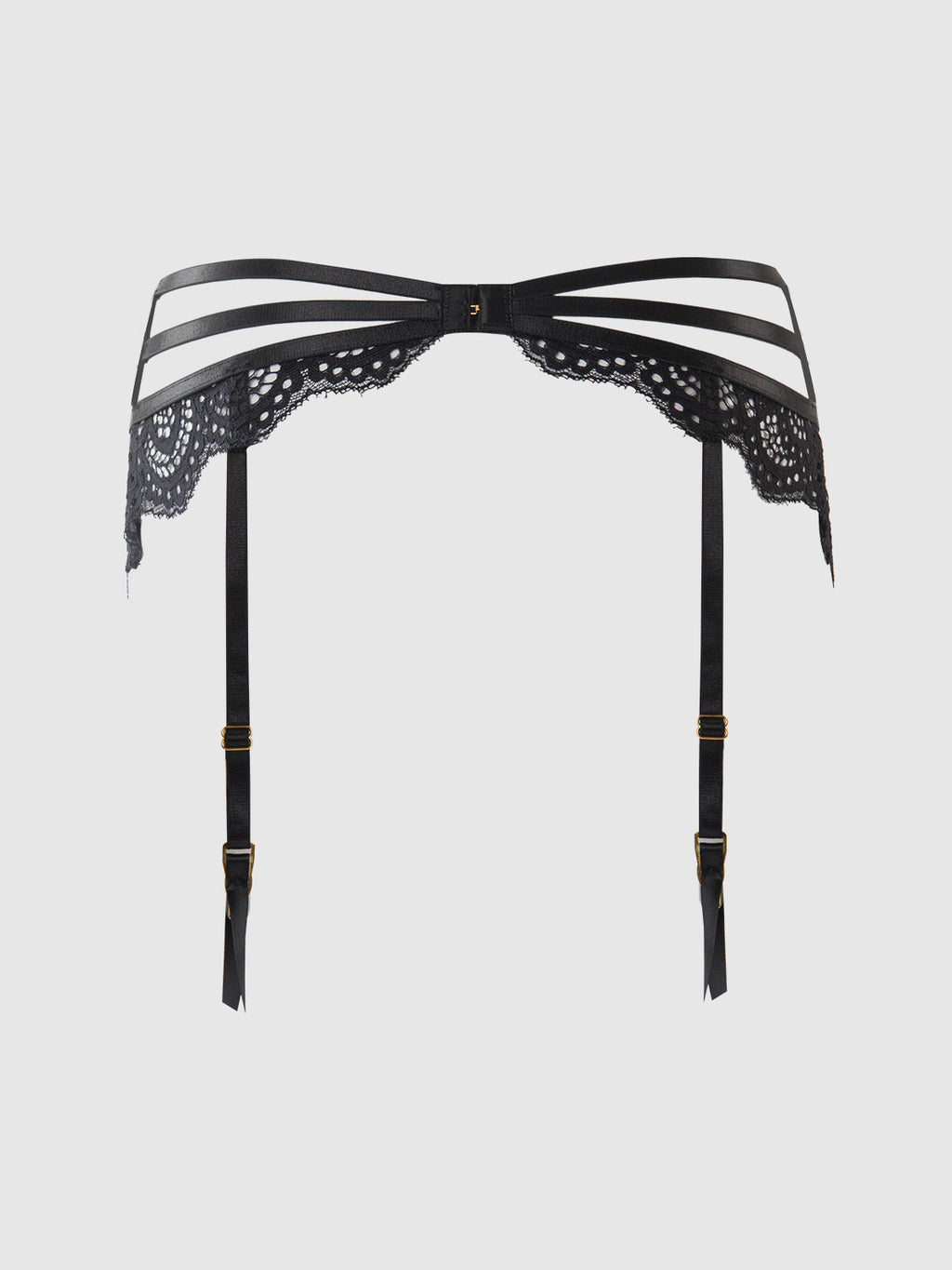 Felicia Leopard Mesh & Lace Bra, Garter & G-String Set