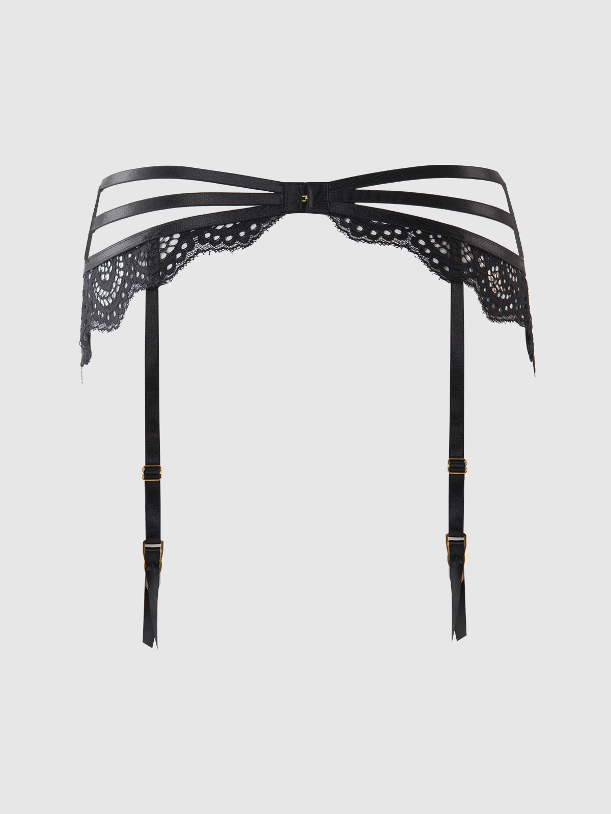 Felicia Leopard Mesh & Lace Bra, Garter & G-String Set