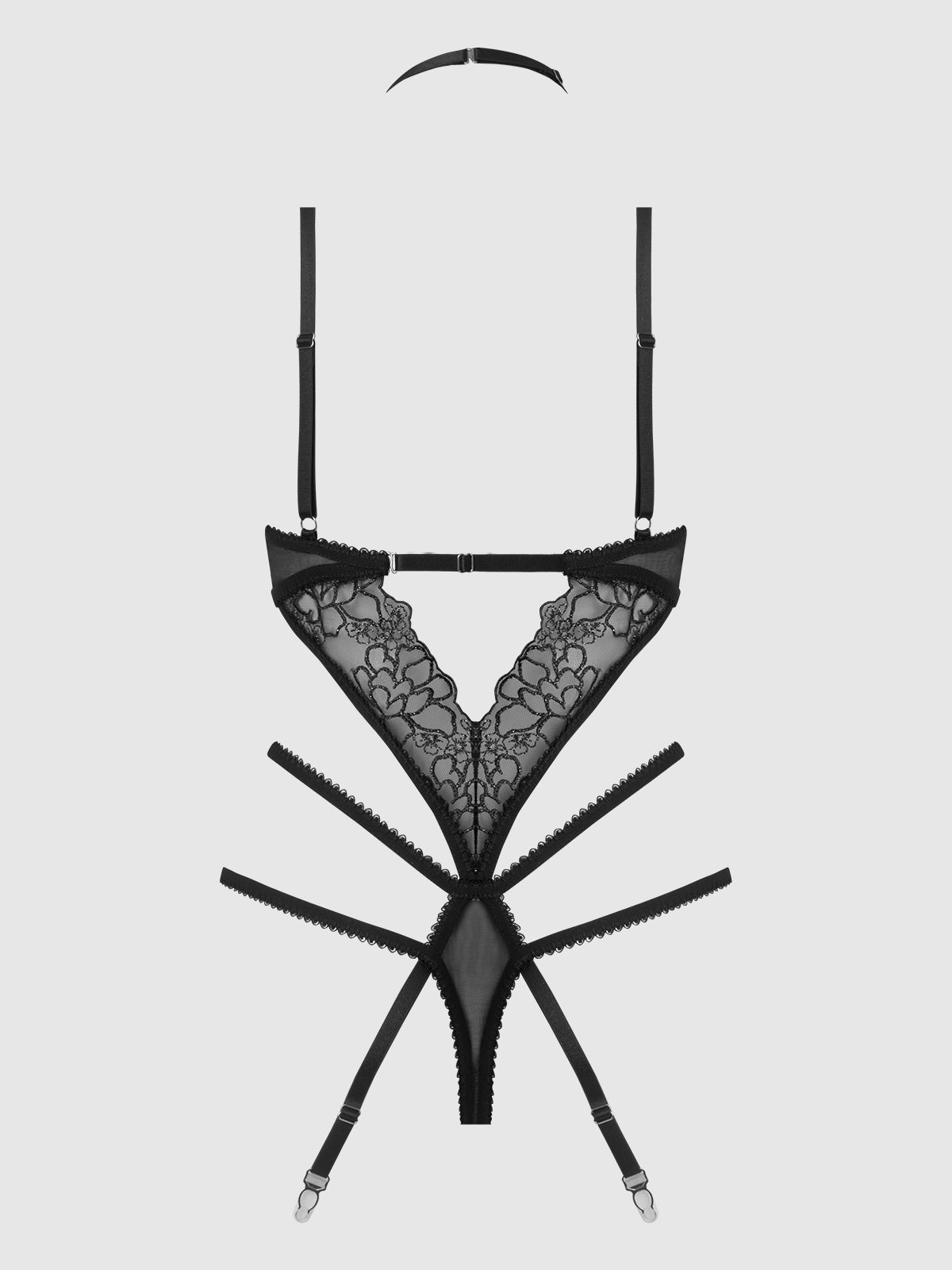 EDEN EMBROIDERED LACE TEDDY