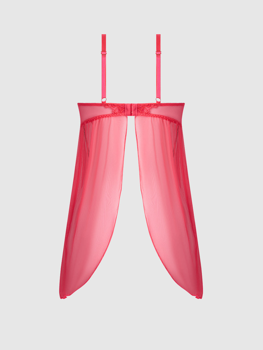 Eden Embroidered Lace Babydoll Coral