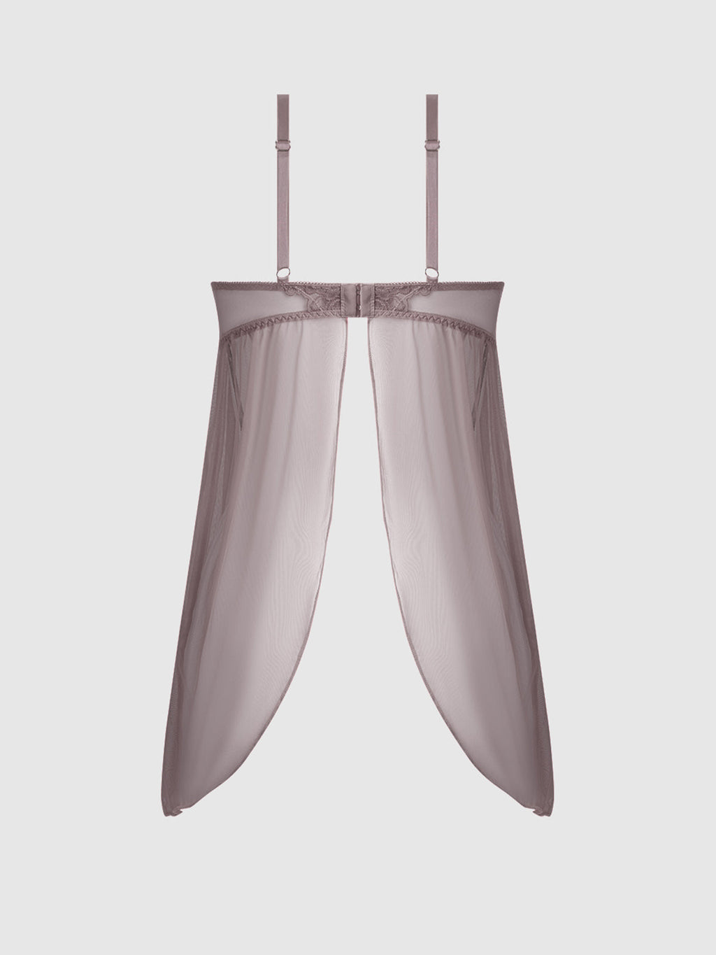 Eden Embroidered Lace Babydoll Grey