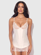 Bellvian™ Rosalie Satin & Embroidered Lace Chemise & G-String Set
