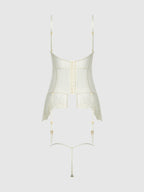 Bellvian™ Rosalie Satin & Embroidered Lace Chemise & G-String Set