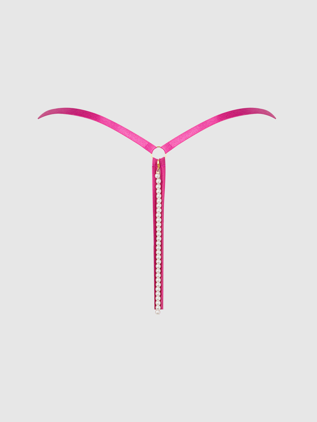 Bellvian™ Nova Blacklight Lace Crotchless Pearl G-String