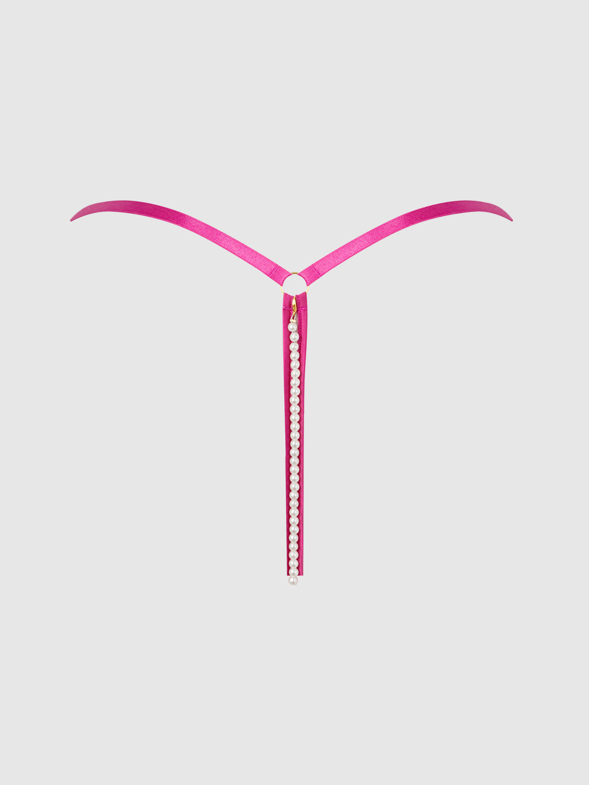 Bellvian™ Nova Blacklight Lace Crotchless Pearl G-String