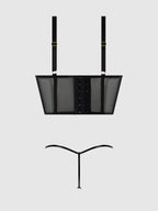 EVE LACE & CHAIN BUSTIER & G-STRING SET