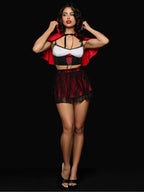 Lil Red Bustier, Skirt & Hood Set Lingerie Costume