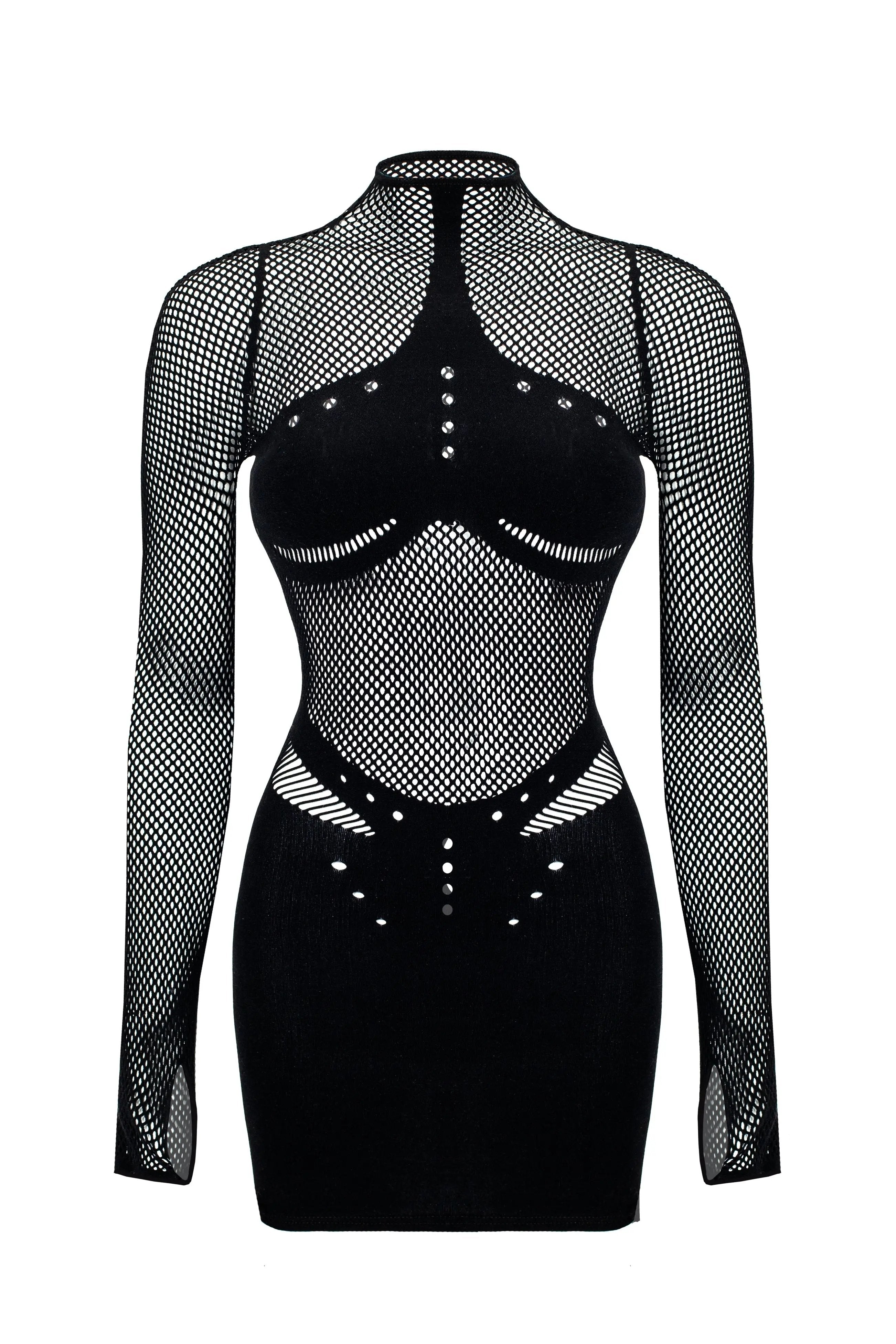 LacyNighty™ Dress Mesh Black