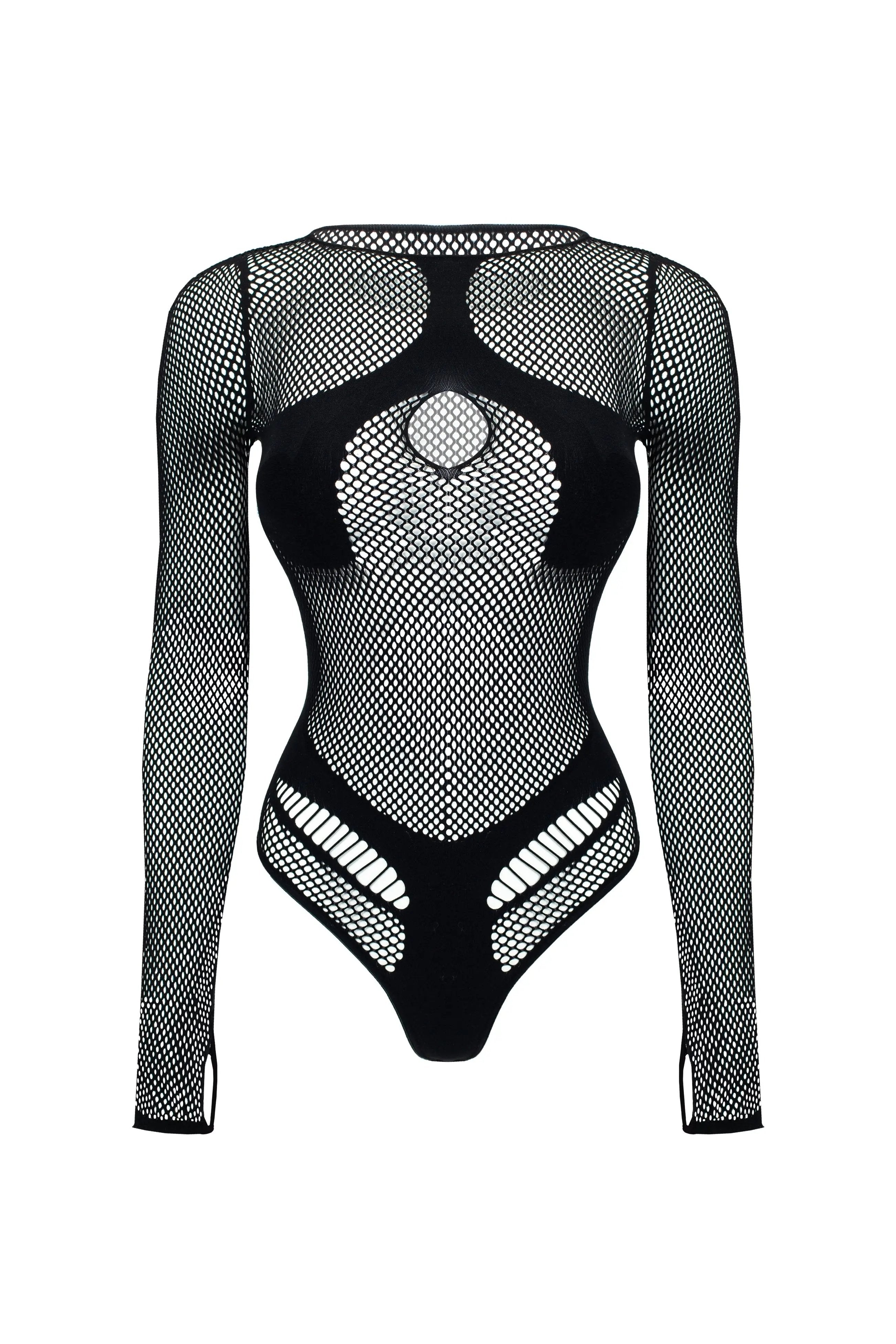 LacyNighty™ Body Mesh Black